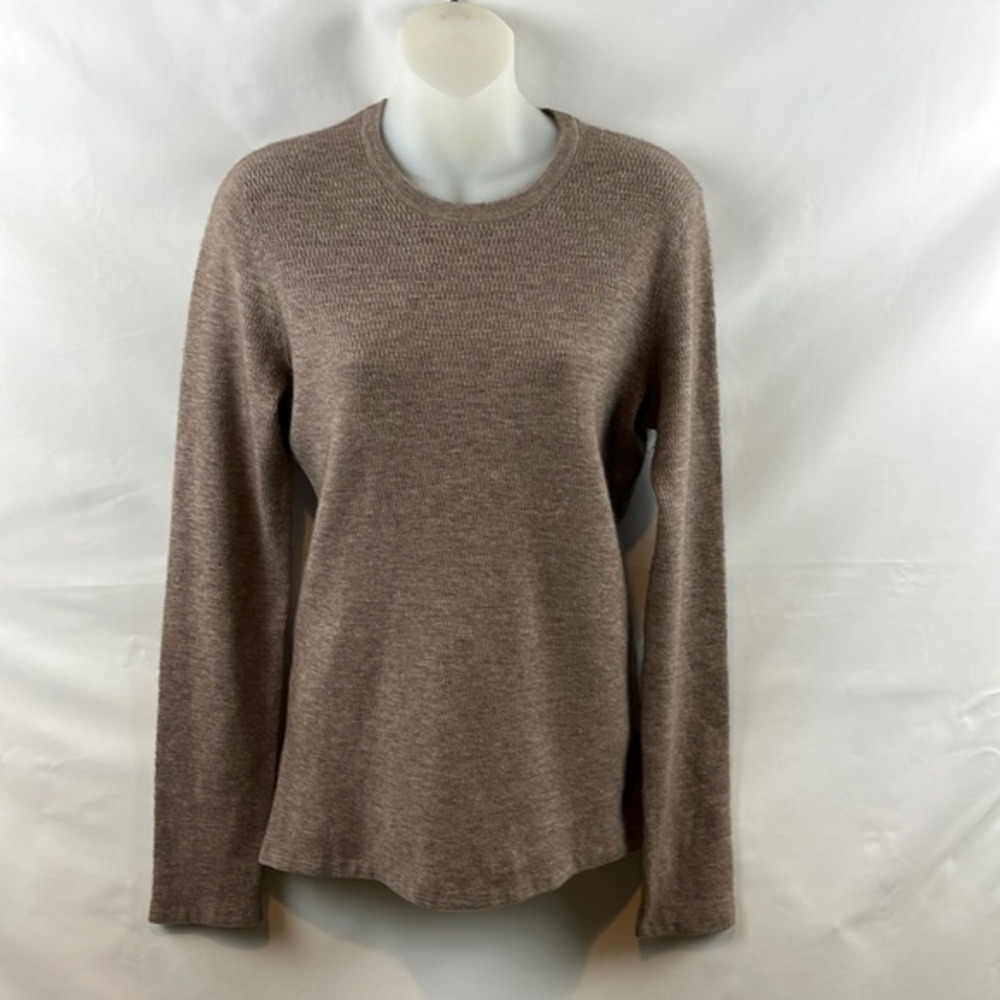 Vince Cashmere Wool Scoop Neck Blush‎ Pink Brown Pullover Sweater Size S